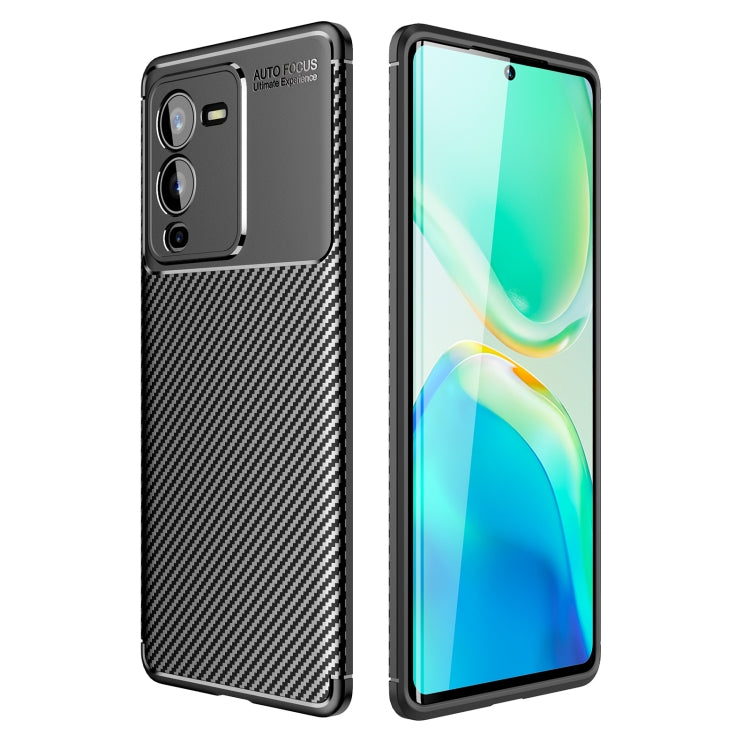 For vivo S15 Pro Carbon Fiber Texture Shockproof TPU Phone Case