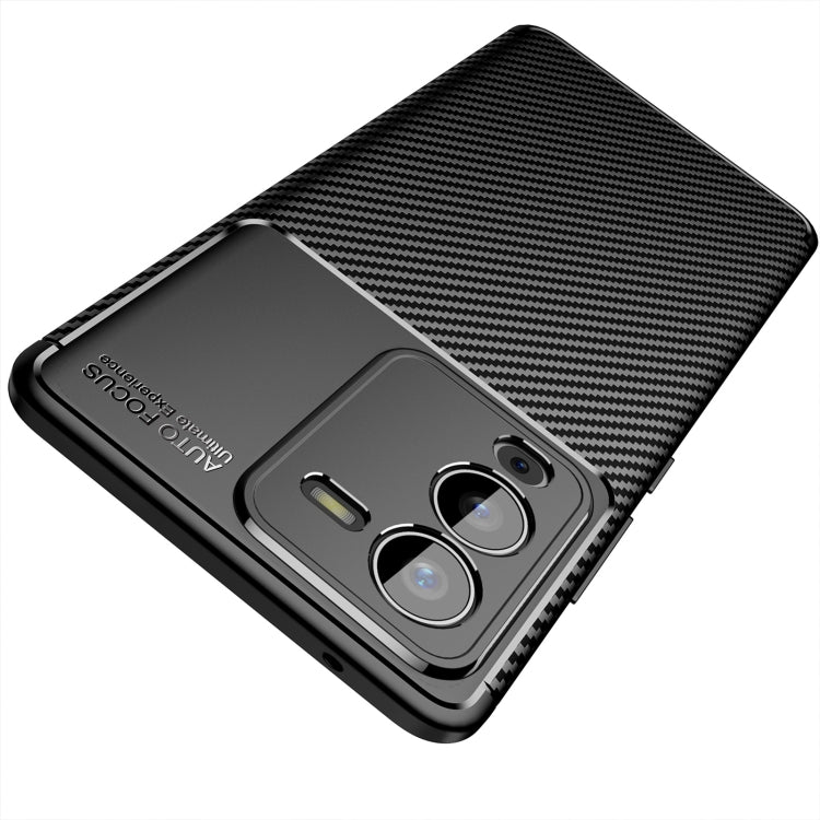 For vivo S15 Pro Carbon Fiber Texture Shockproof TPU Phone Case
