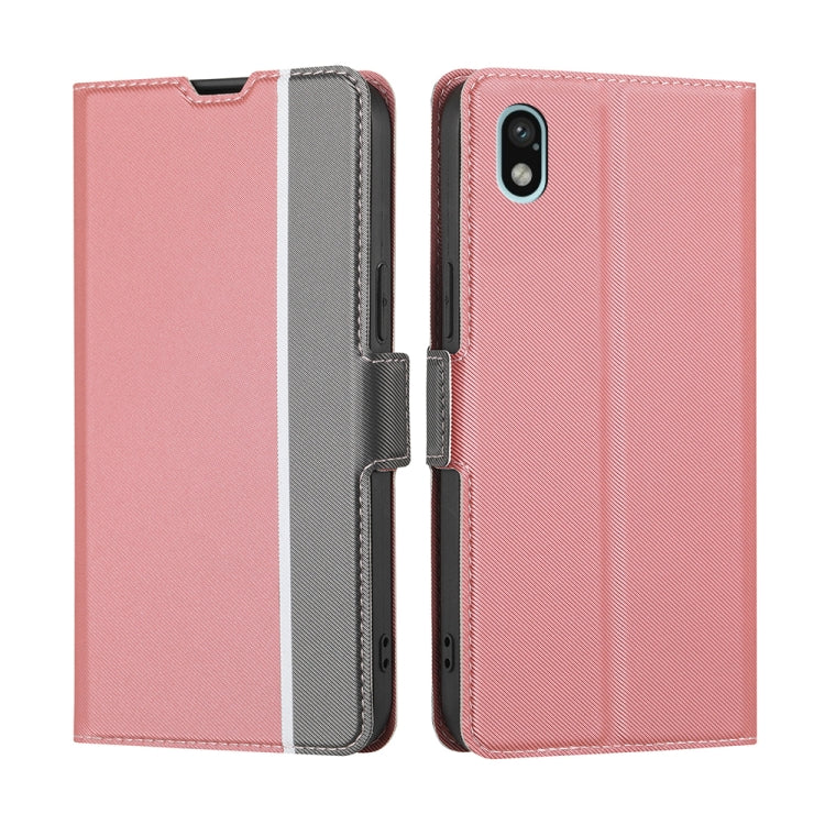 For Sony Xperia Ace III Twill Texture Side Button Leather Phone Case