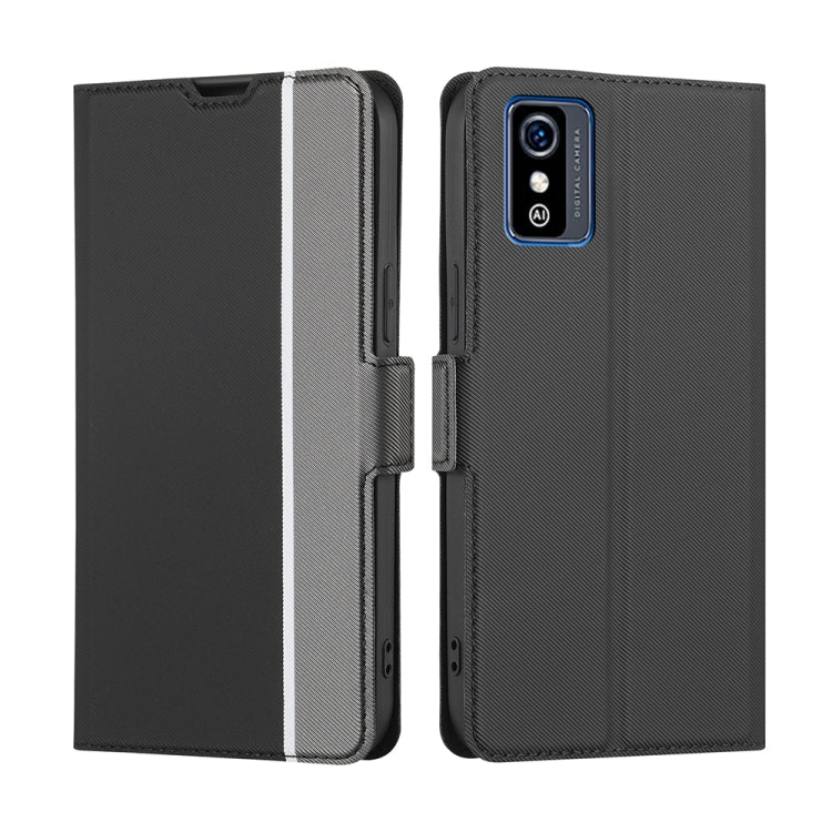 For ZTE Blade L9 Twill Texture Side Button Leather Phone Case