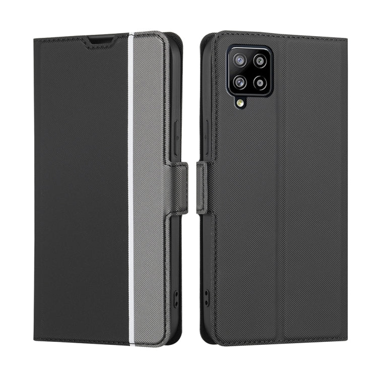 For Samsung Galaxy A42 5G Twill Texture Side Button Leather Phone Case