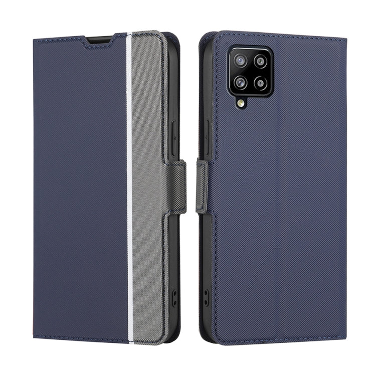 For Samsung Galaxy A42 5G Twill Texture Side Button Leather Phone Case