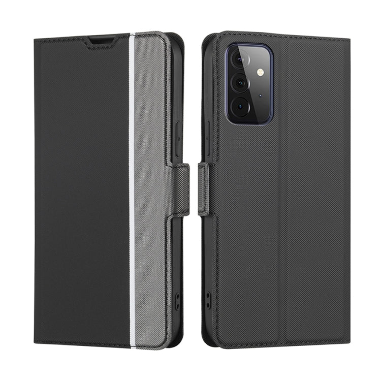 For Samsung Galaxy A72 Twill Texture Side Button Leather Phone Case