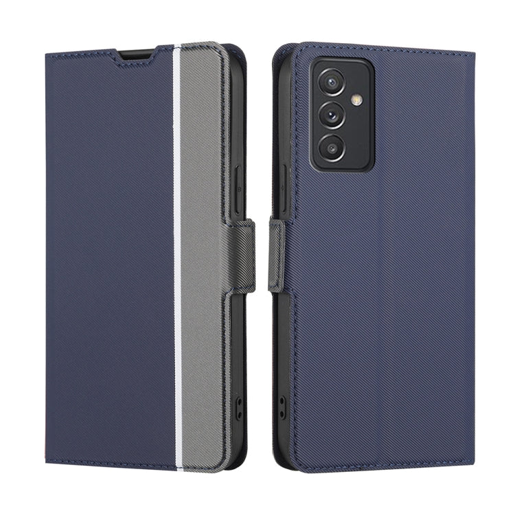 For Samsung Galaxy A82 5G / Quantum 2 Twill Texture Side Button Leather Phone Case