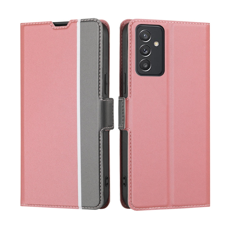 For Samsung Galaxy A82 5G / Quantum 2 Twill Texture Side Button Leather Phone Case