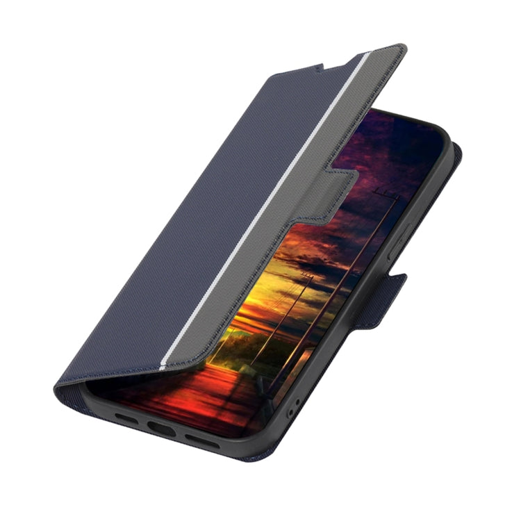 For Samsung Galaxy Xcover 5 Twill Texture Side Button Leather Phone Case