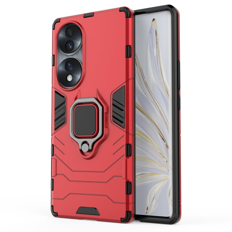 For Honor 70 5G Shockproof PC + TPU Phone Case with Magnetic Ring Holder