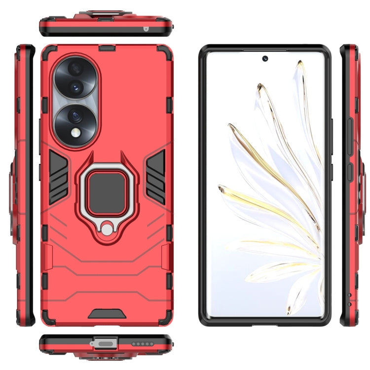 For Honor 70 5G Shockproof PC + TPU Phone Case with Magnetic Ring Holder