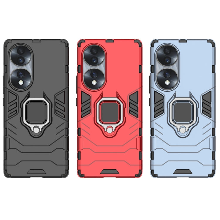 For Honor 70 5G Shockproof PC + TPU Phone Case with Magnetic Ring Holder
