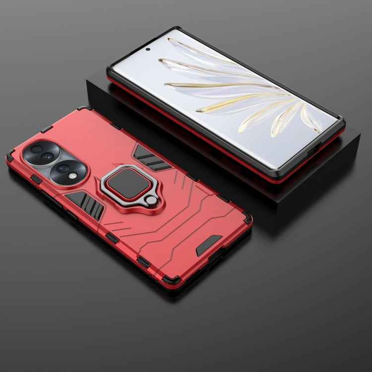 For Honor 70 5G Shockproof PC + TPU Phone Case with Magnetic Ring Holder