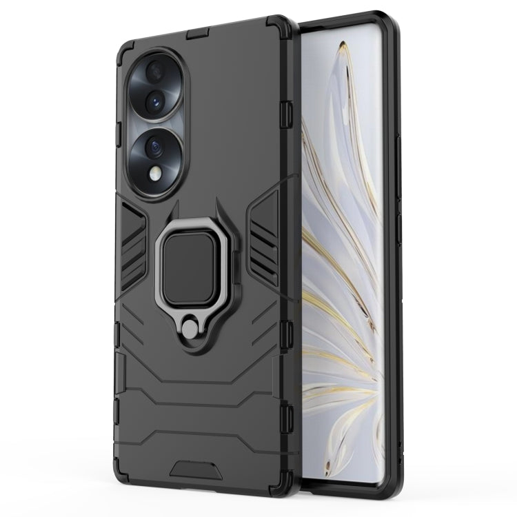 For Honor 70 5G Shockproof PC + TPU Phone Case with Magnetic Ring Holder