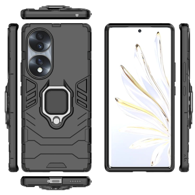 For Honor 70 5G Shockproof PC + TPU Phone Case with Magnetic Ring Holder