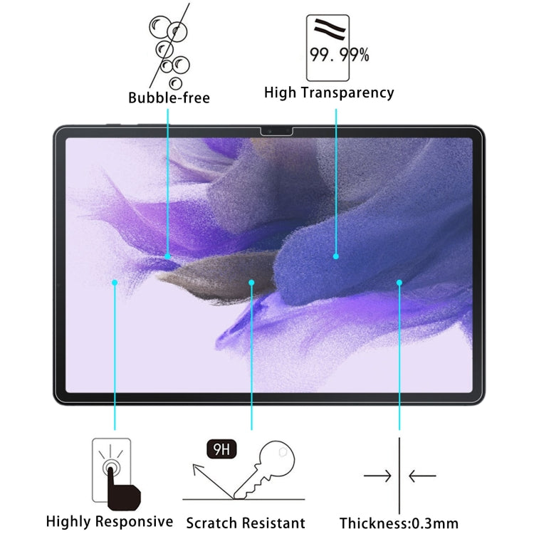9H 2.5D Explosion-proof Tempered Tablet Glass Film For Samsung Galaxy Tab S7 FE