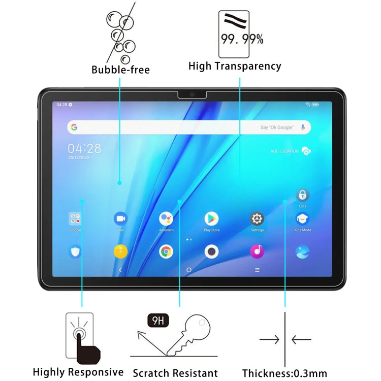 9H 2.5D Explosion-proof Tempered Tablet Glass Film For TCL Tab 10s / Enjoy 2 / T10 / T10S / Honor X8 / Honor 8 Lite / Lenovo K10C X6E6F