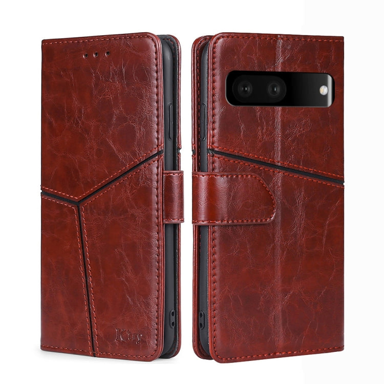 For Google Pixel 7 5G Geometric Stitching Horizontal Flip TPU + PU Leather Phone Case