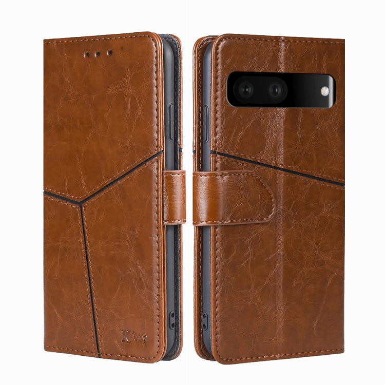 For Google Pixel 7 5G Geometric Stitching Horizontal Flip TPU + PU Leather Phone Case