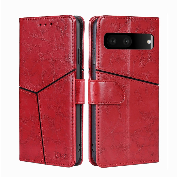 For Google Pixel 7 5G Geometric Stitching Horizontal Flip TPU + PU Leather Phone Case