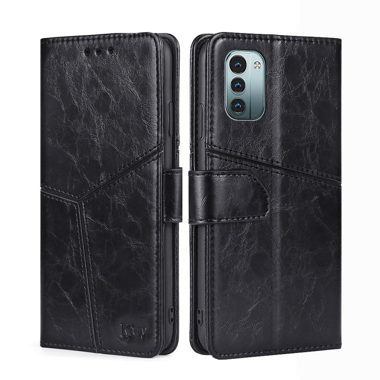 For Nokia G21/G11 Geometric Stitching Horizontal Flip TPU + PU Leather Phone Case