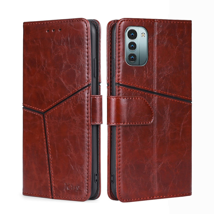 For Nokia G21/G11 Geometric Stitching Horizontal Flip TPU + PU Leather Phone Case