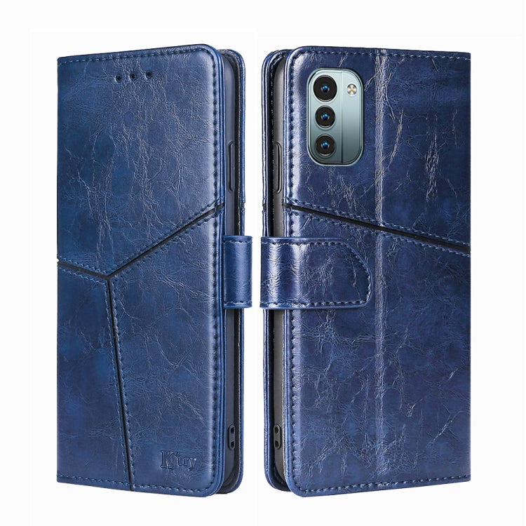 For Nokia G21/G11 Geometric Stitching Horizontal Flip TPU + PU Leather Phone Case