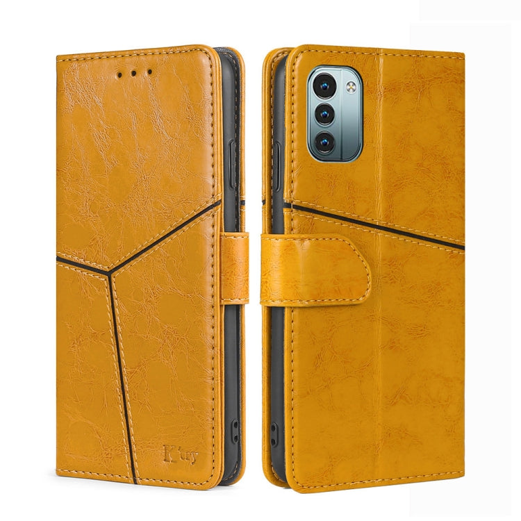 For Nokia G21/G11 Geometric Stitching Horizontal Flip TPU + PU Leather Phone Case
