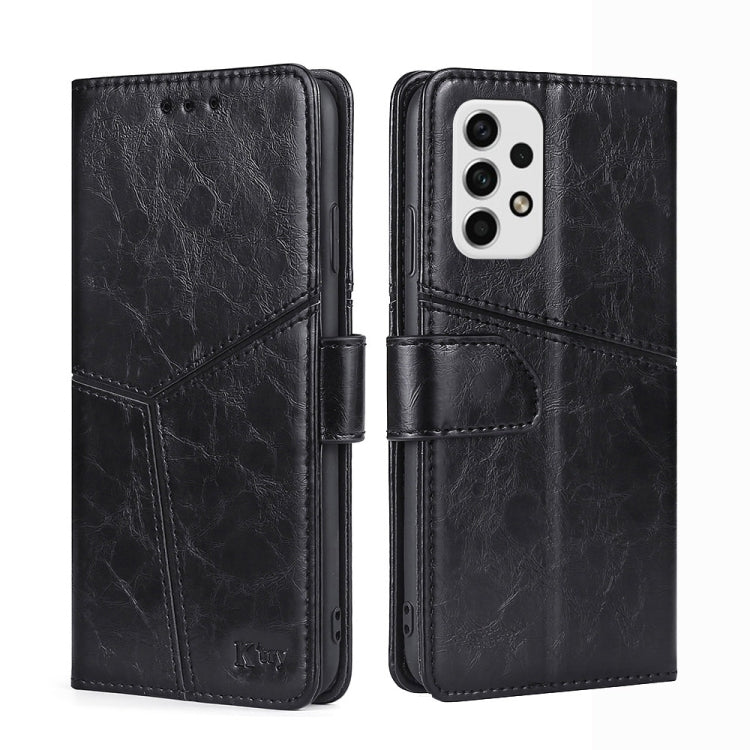 For Samsung Galaxy A23 5G Geometric Stitching Horizontal Flip TPU + PU Leather Phone Case