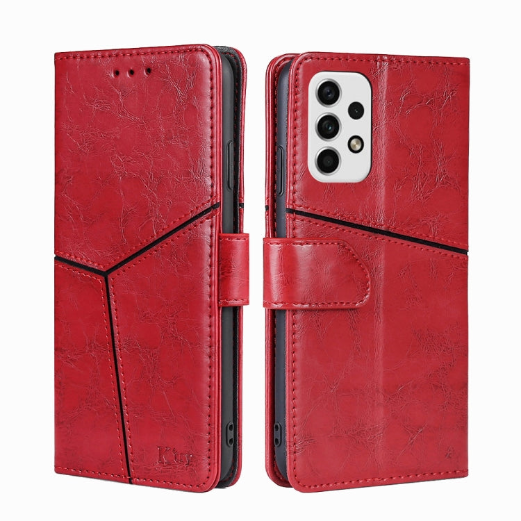 For Samsung Galaxy A23 5G Geometric Stitching Horizontal Flip TPU + PU Leather Phone Case