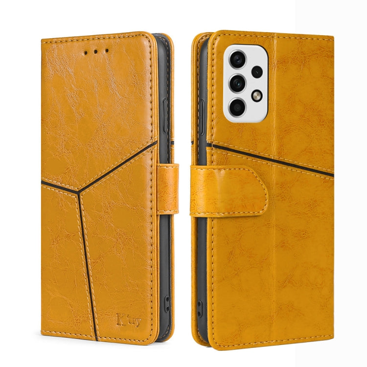 For Samsung Galaxy A23 5G Geometric Stitching Horizontal Flip TPU + PU Leather Phone Case
