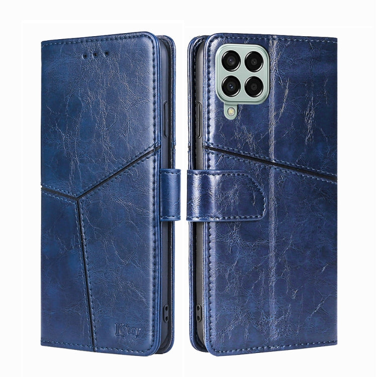For Samsung Galaxy M33 5G Geometric Stitching Horizontal Flip TPU + PU Leather Phone Case