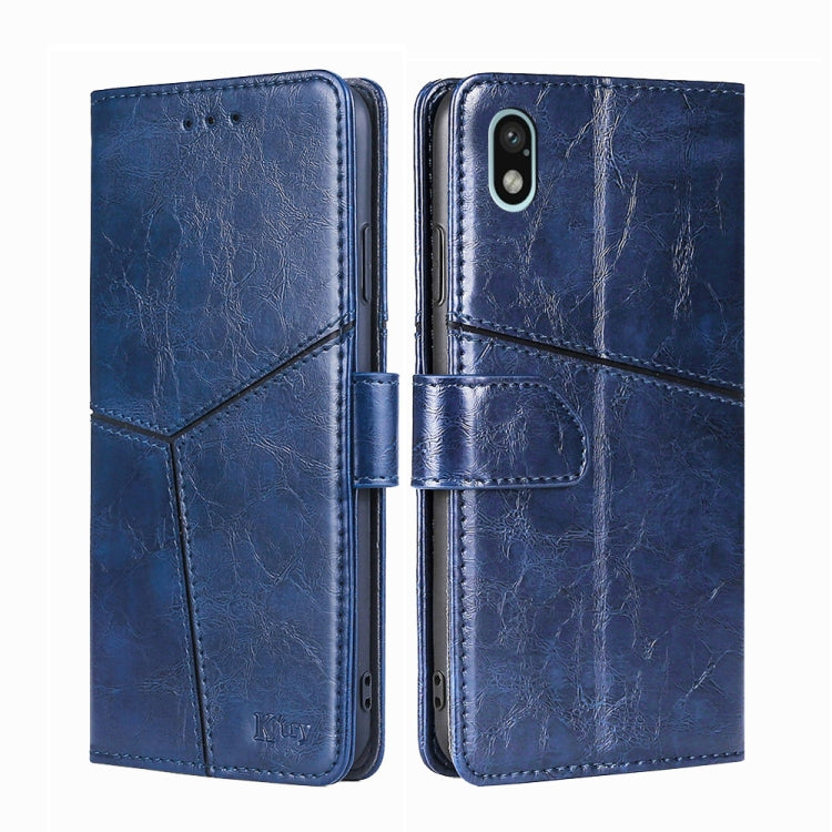 For Sony Xperia Ace III Geometric Stitching Horizontal Flip TPU + PU Leather Phone Case