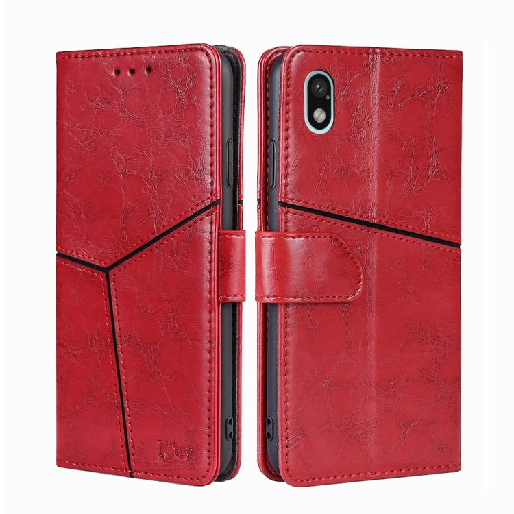For Sony Xperia Ace III Geometric Stitching Horizontal Flip TPU + PU Leather Phone Case