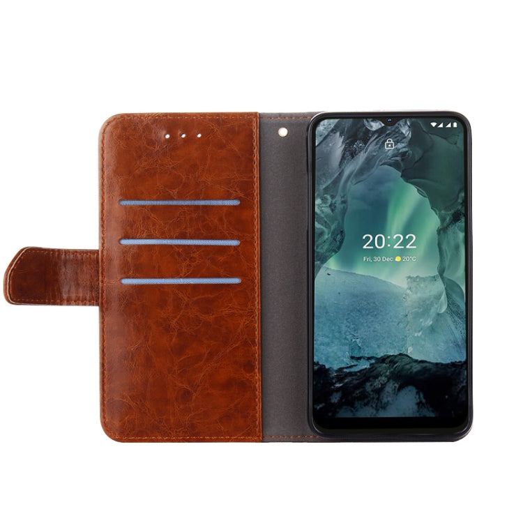 For Sony Xperia Ace III Geometric Stitching Horizontal Flip TPU + PU Leather Phone Case
