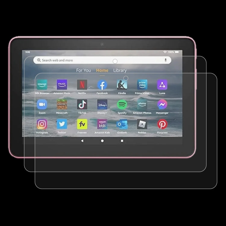 2 PCS 9H 2.5D Explosion-proof Tempered Tablet Glass Film For Amazon Kindle Fire 7 2022
