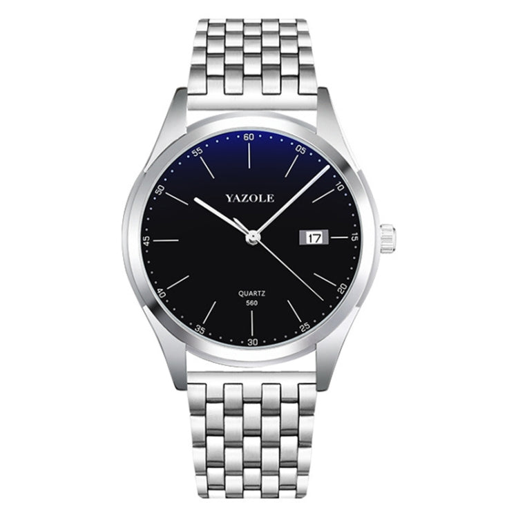 YAZOLE 560 Stainless Steel Band Quartz Movement Waterproof Men Watch