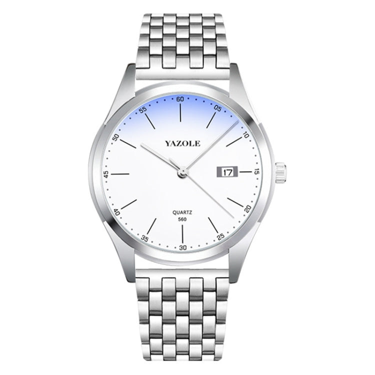 YAZOLE 560 Stainless Steel Band Quartz Movement Waterproof Men Watch