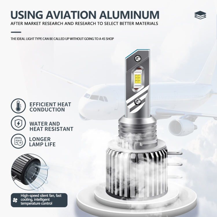 1 Pair B0019 P11 H15 80W 20000LM 6000K LED Bulbs Car Light