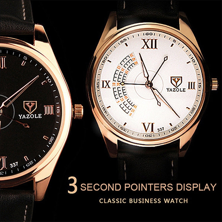 YAZOLE 337 Three Second Hand Waterproof Quartz Watch
