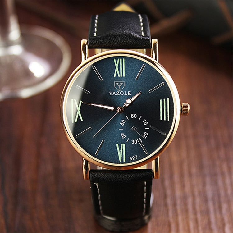 YAZOLE 327 Leather Strap Waterproof Luminous Ladies Watch