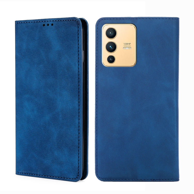 For vivo S12 / V23 5G Skin Feel Magnetic Horizontal Flip Leather Phone Case