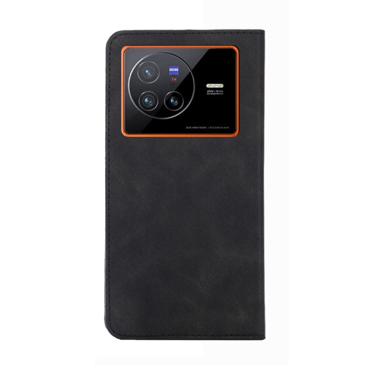 For vivo X80 Skin Feel Magnetic Horizontal Flip Leather Phone Case