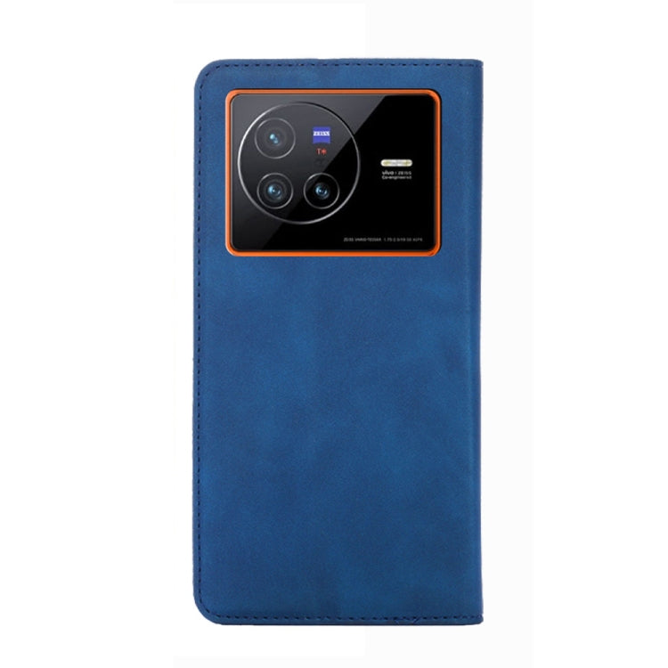 For vivo X80 Skin Feel Magnetic Horizontal Flip Leather Phone Case