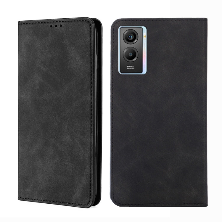 For vivo Y55s 5G Skin Feel Magnetic Horizontal Flip Leather Phone Case