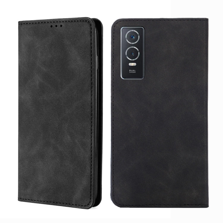 For vivo Y76s / Y74s Skin Feel Magnetic Horizontal Flip Leather Phone Case
