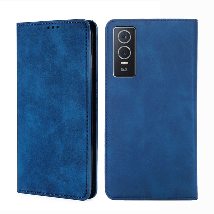 For vivo Y76s / Y74s Skin Feel Magnetic Horizontal Flip Leather Phone Case