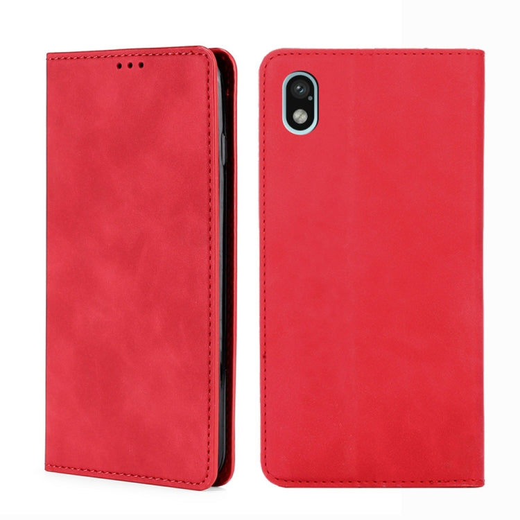 For Sony Xperia Ace III Skin Feel Magnetic Horizontal Flip Leather Phone Case
