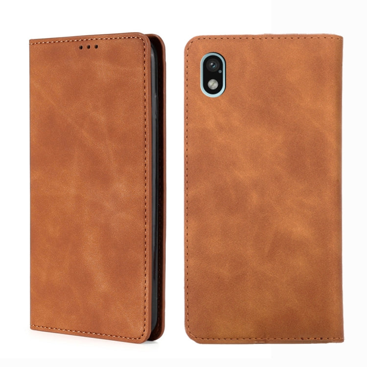 For Sony Xperia Ace III Skin Feel Magnetic Horizontal Flip Leather Phone Case