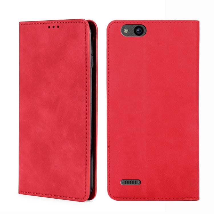 For ZTE Tempo X / Vantage Z839 / N9137 Skin Feel Magnetic Flip Leather Phone Case