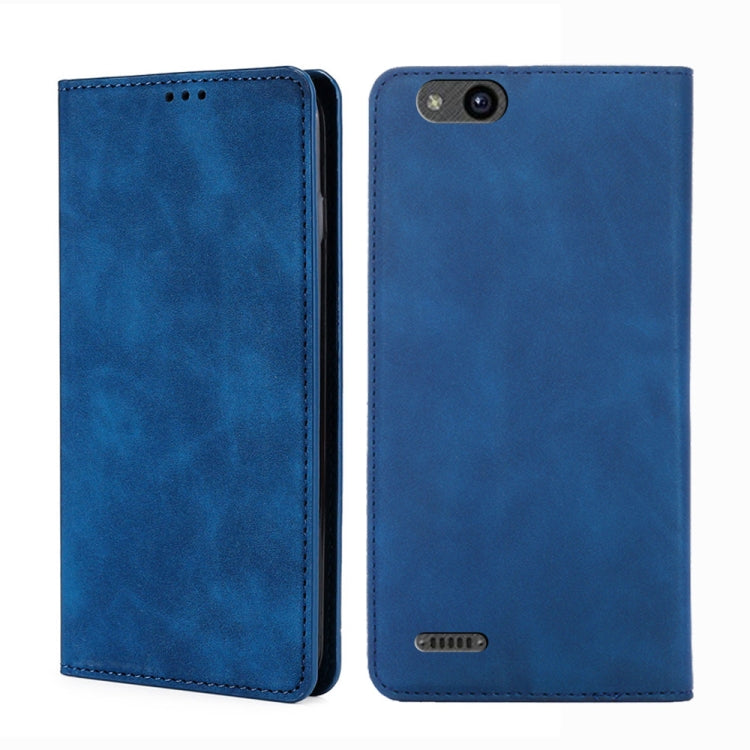 For ZTE Tempo X / Vantage Z839 / N9137 Skin Feel Magnetic Flip Leather Phone Case