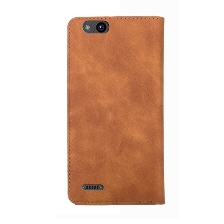 For ZTE Tempo X / Vantage Z839 / N9137 Skin Feel Magnetic Flip Leather Phone Case