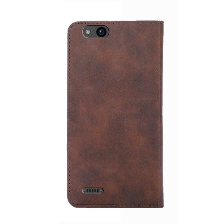 For ZTE Tempo X / Vantage Z839 / N9137 Skin Feel Magnetic Flip Leather Phone Case